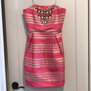 Lilly Pulitzer strapless embellished dress